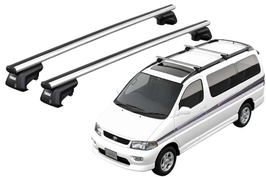 Barras THULE SmartRack XT AluBar para autos TOYOTA HiAce Regius 1997 a 2002