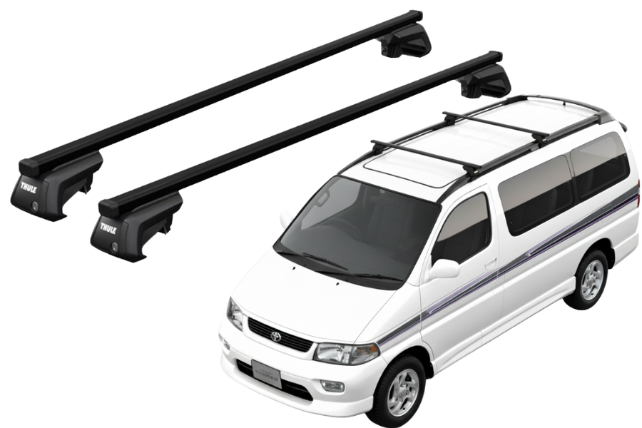 Barras THULE EVO SquareBar para autos TOYOTA HiAce Regius 1997 a 2002