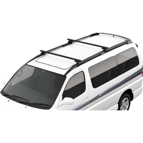 Barras THULE EVO WingBar para autos TOYOTA HiAce Regius 1997 a 2002 negro
