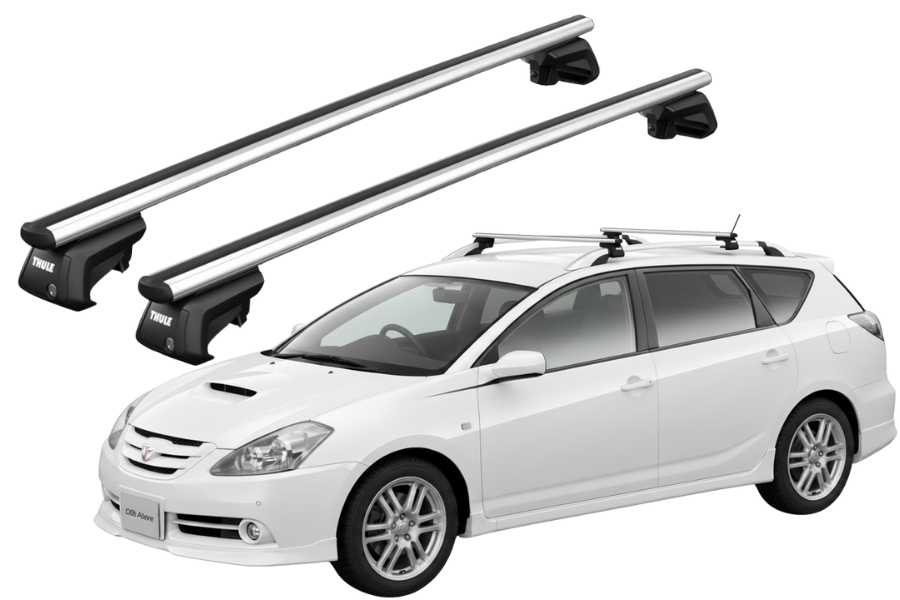 Barras THULE SmartRack XT AluBar para autos TOYOTA Caldina 2002 a 2007