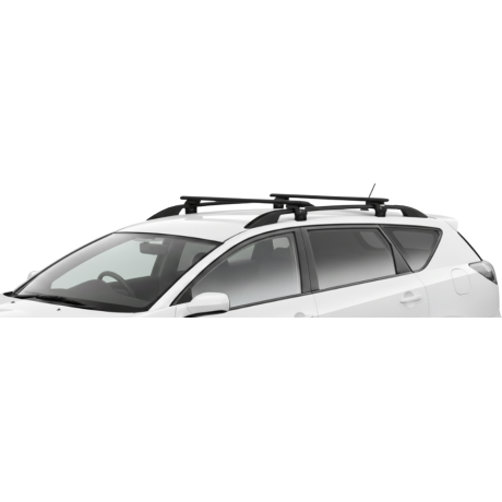 Barras THULE EVO WingBar para autos TOYOTA Caldina 2002 a 2007 negro