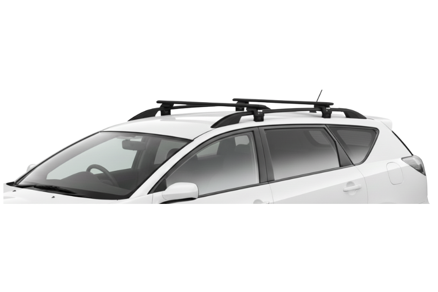 Barras THULE EVO WingBar para autos TOYOTA Caldina 2002 a 2007 negro
