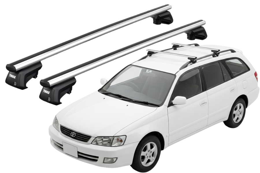 Barras THULE SmartRack XT AluBar para autos TOYOTA Caldina 1996 a 2001