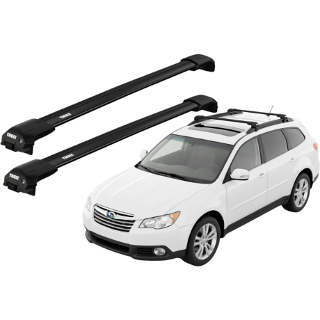 Barras THULE EDGE Flush para autos SUBARU Tribeca desde 2008 negro