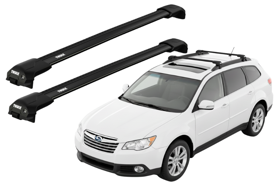 Barras THULE EDGE Flush para autos SUBARU Tribeca desde 2008 negro