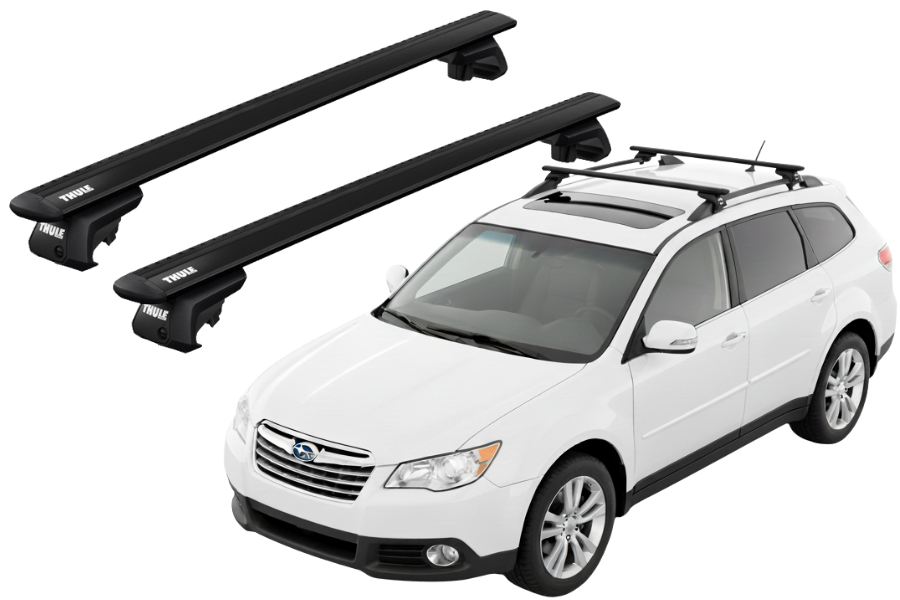Barras THULE EVO WingBar para autos SUBARU Tribeca desde 2008 negro