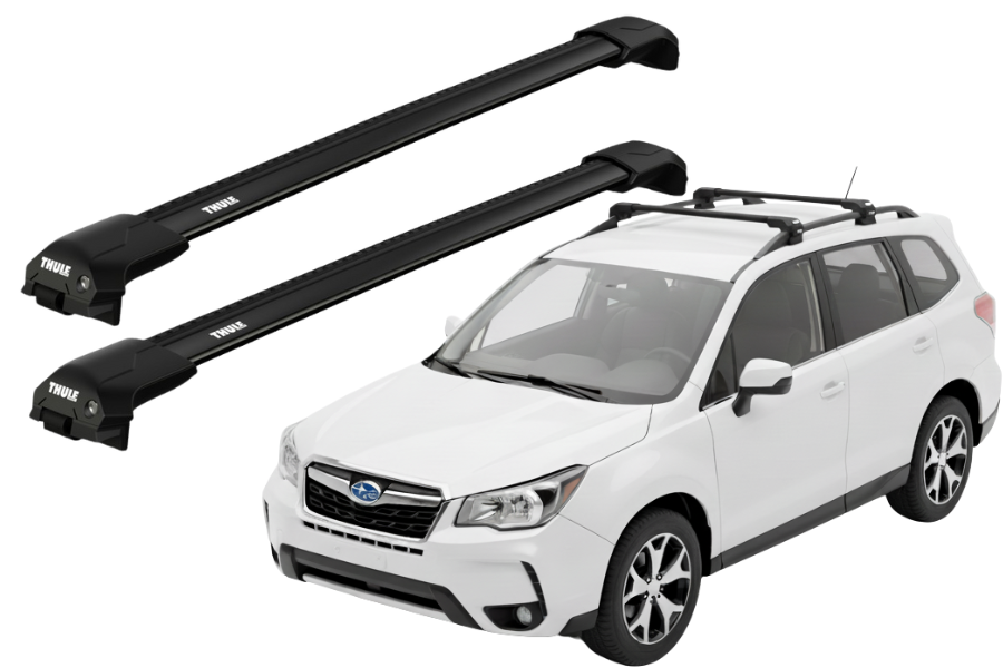 Barras THULE EDGE Flush para autos SUBARU Forester 2013 a 2018 negro