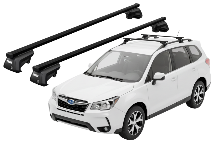 Barras THULE EVO SquareBar para autos SUBARU Forester 2013 a 2018