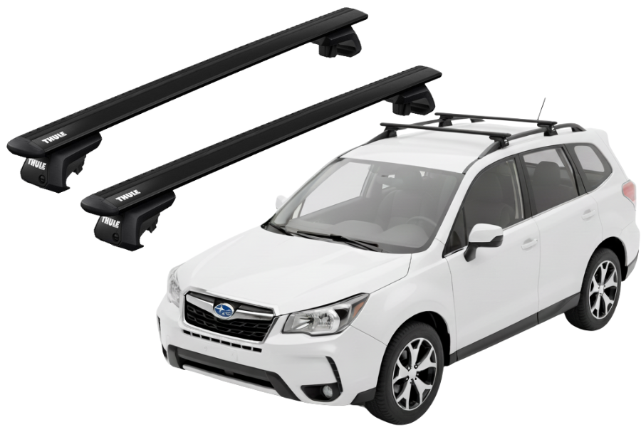 Barras THULE EVO WingBar para autos SUBARU Forester 2013 a 2018 negro