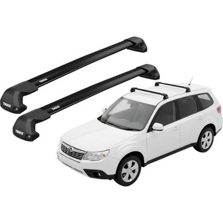 Barras THULE EDGE Flush para autos SUBARU Forester 2008 a 2012 negro