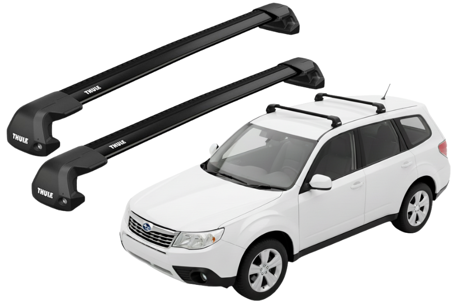 Barras THULE EDGE Flush para autos SUBARU Forester 2008 a 2012 negro
