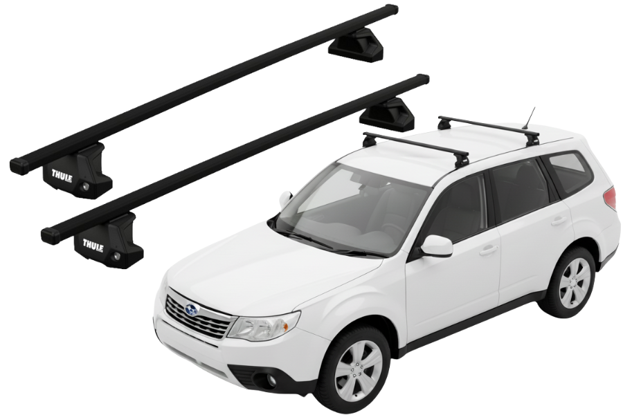 Barras THULE EVO SquareBar para autos SUBARU Forester 2008 a 2012