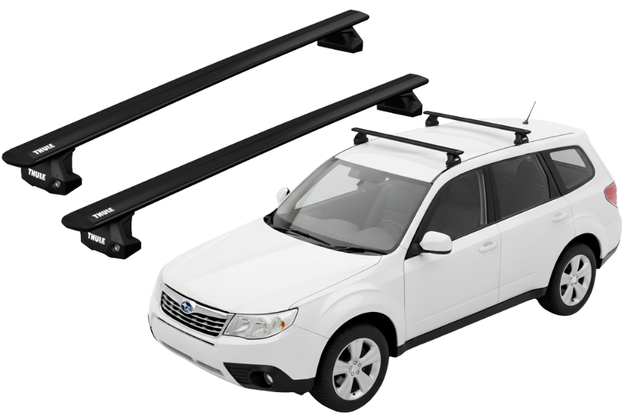 Barras THULE EVO WingBar para autos SUBARU Forester 2008 a 2012 negro