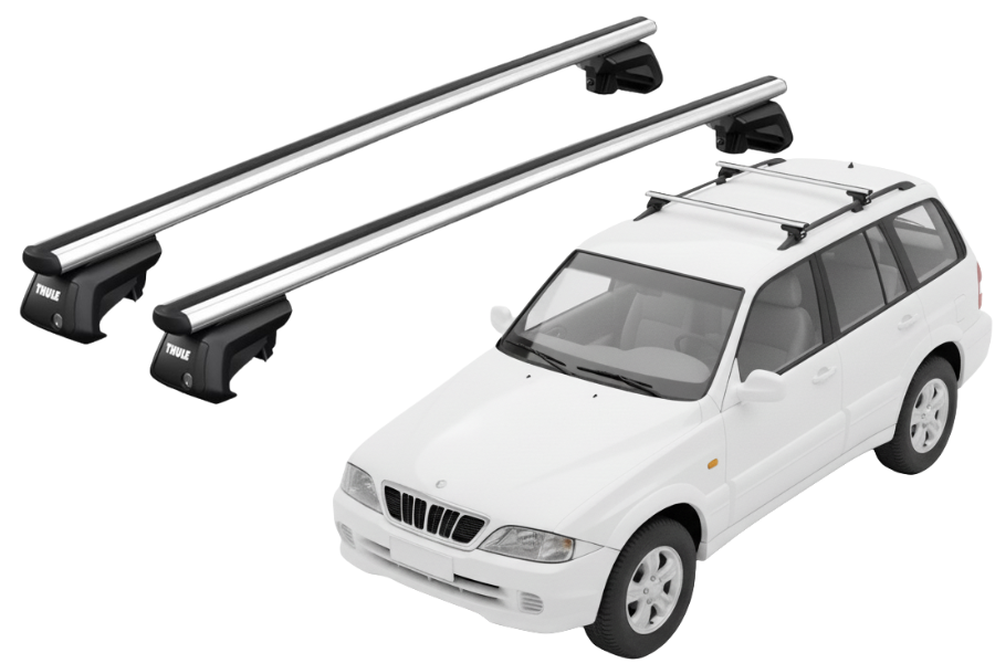 Barras THULE SmartRack XT AluBar para autos SSANGYONG Musso 1996 a 2005