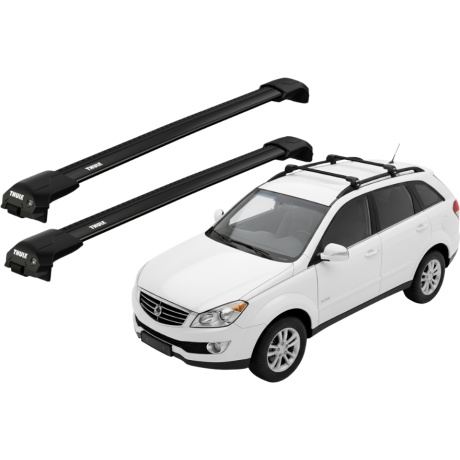 Barras THULE EDGE Flush para autos SSANGYONG Kyron desde 2005 negro