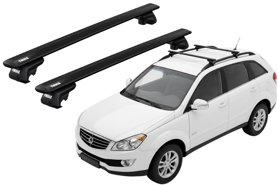 Barras THULE EVO WingBar para autos SSANGYONG Kyron desde 2005 negro