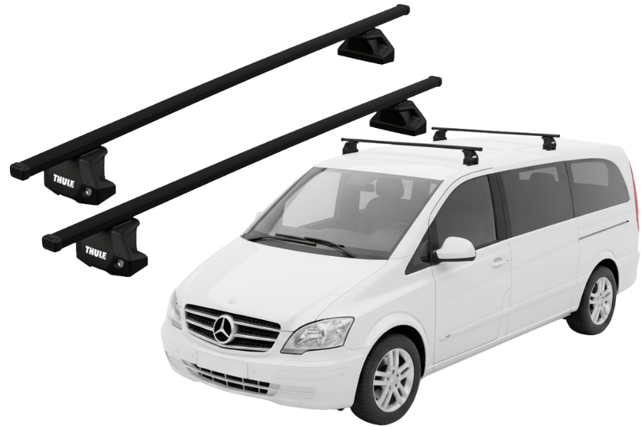 Barras THULE EVO SquareBar para Van MERCEDES BENZ Viano desde 2004 al 2014