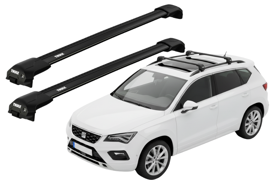 Barras THULE EDGE Flush para autos SEAT Ateca desde 2016 negro