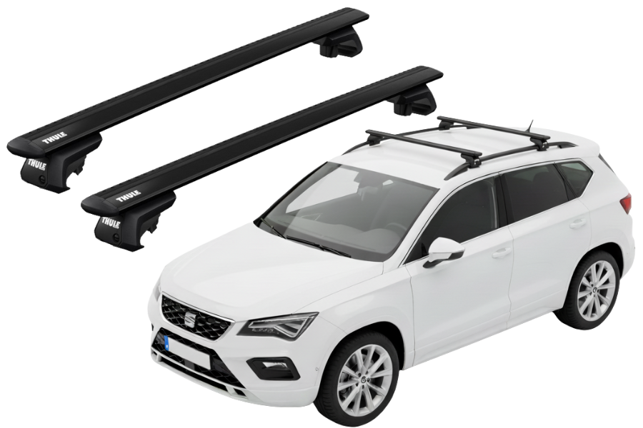 Barras THULE EVO WingBar para autos SEAT Ateca desde 2016 negro