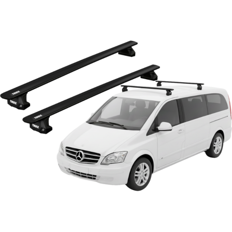 Barras THULE EVO WingBar para Van MERCEDES BENZ Viano desde 2004 al 2014 negro