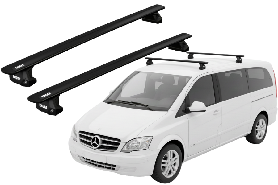 Barras THULE EVO WingBar para Van MERCEDES BENZ Viano desde 2004 al 2014 negro