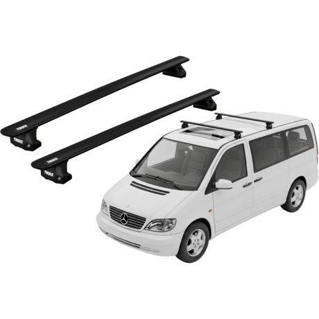 Barras THULE EVO WingBar para Van MERCEDES BENZ Vito desde 1996 - 2003 negro