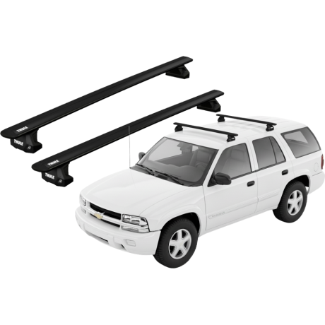 Barras THULE EVO WingBar para autos CHEVROLET TrailBlazer 2002 a 2009 negro