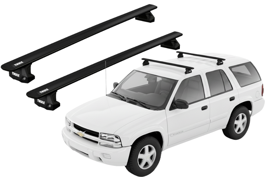 Barras THULE EVO WingBar para autos CHEVROLET TrailBlazer 2002 a 2009 negro