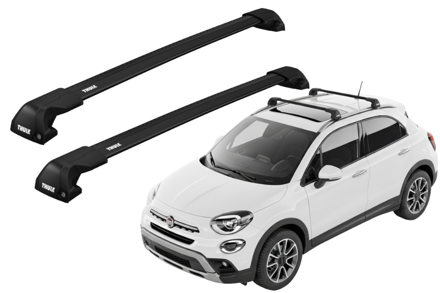 Barras THULE EDGE Flush para autos FIAT 500x desde 2015 negro