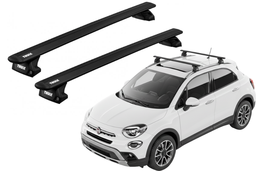 Barras THULE EVO WingBar para autos FIAT 500x desde 2015 negro