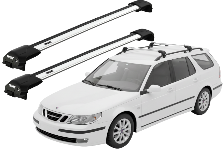 Barras THULE EDGE Flush para autos SAAB 9-5 1998 a 2010