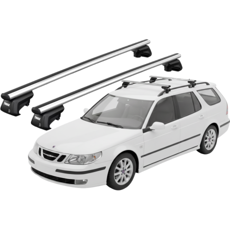 Barras THULE SmartRack XT AluBar para autos SAAB 9-5 1998 a 2010