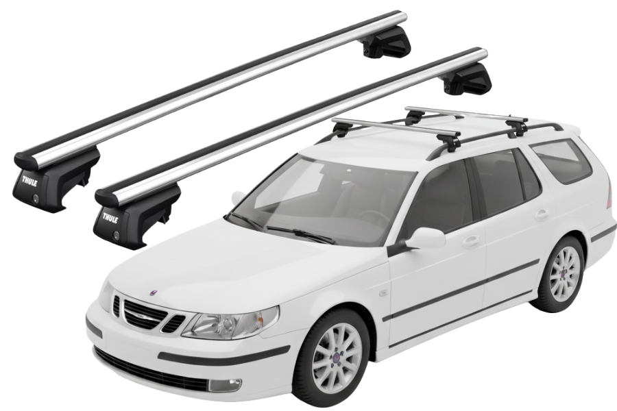 Barras THULE SmartRack XT AluBar para autos SAAB 9-5 1998 a 2010
