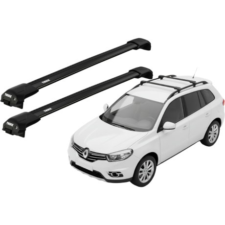 Barras THULE EDGE Flush para autos RENAULT Koleos 2008 a 2016 negro