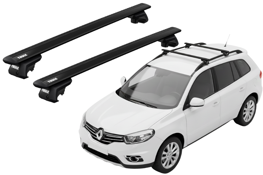 Barras THULE EVO WingBar para autos RENAULT Koleos 2008 a 2016 negro