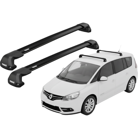 Barras THULE EDGE Flush para autos RENAULT Espace desde 2003-2015 negro