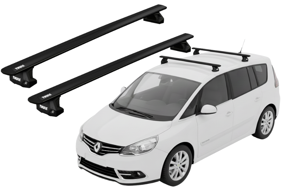 Barras THULE EVO WingBar para autos RENAULT Espace desde 2003-2015 negro