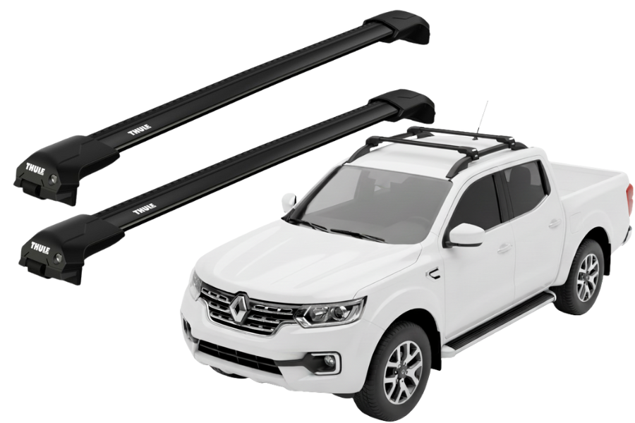 Barras THULE EDGE Flush para camioneta RENAULT Alaskan desde 2018 - 2020 negro
