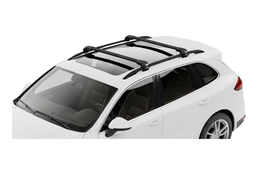 Barras THULE EDGE Flush para autos PORSCHE Cayenne 2010 a 2017 negro