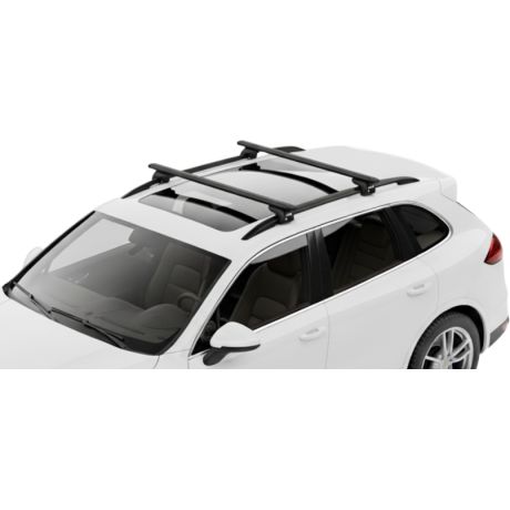 Barras THULE EVO WingBar para autos PORSCHE Cayenne 2010 a 2017 negro