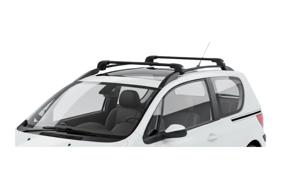 Barras THULE EDGE Flush para autos PEUGEOT 1007 2005 a 2009 negro