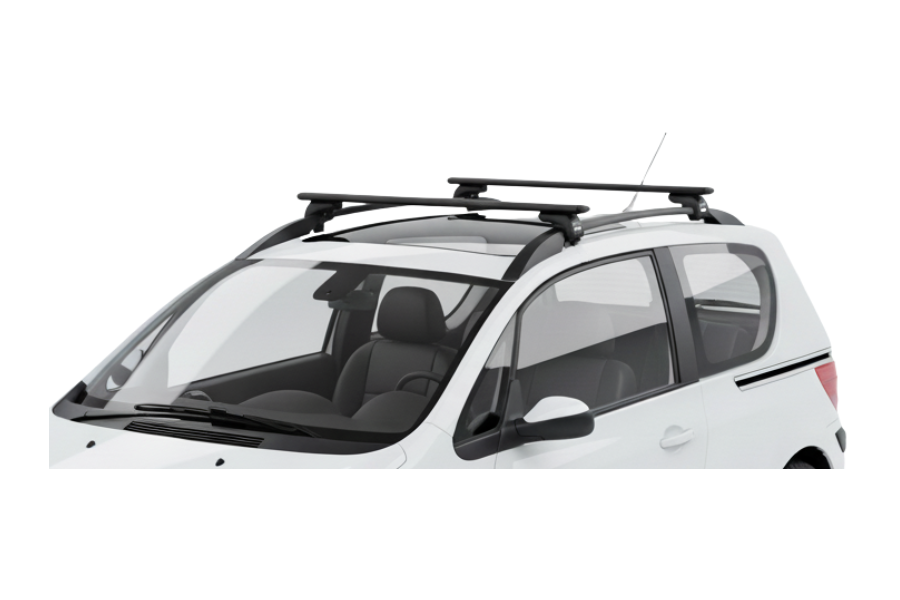 Barras THULE EVO WingBar para autos PEUGEOT 1007 2005 a 2009 negro