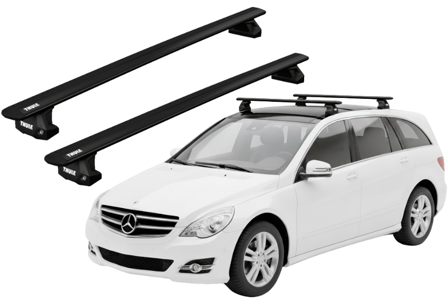 Barras THULE EVO WingBar para autos MERCEDES BENZ R-Class (W251) 2006 a 2015 negro