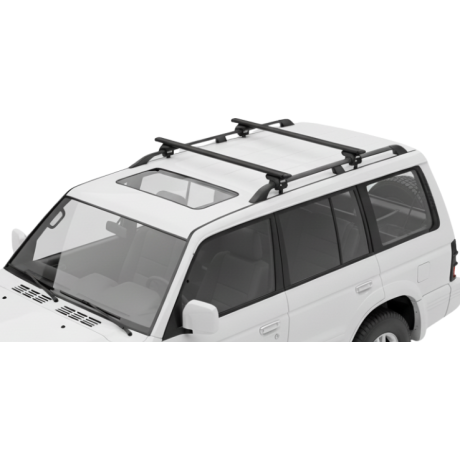 Barras THULE EVO WingBar para autos MITSUBISHI Montero 1991 a 2000 negro