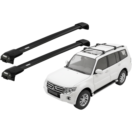 Barras THULE EDGE Flush para autos MITSUBISHI Montero desde 2007 - 2020 negro