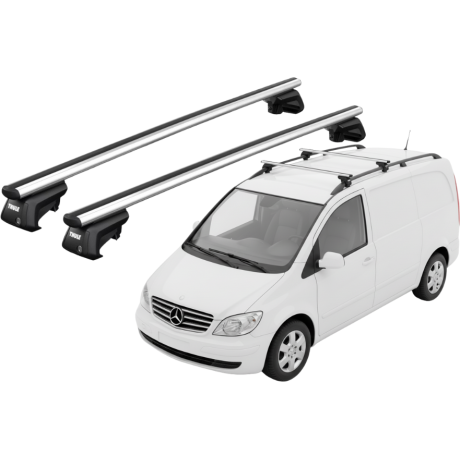 Barras THULE SmartRack XT AluBar para autos MERCEDES BENZ Vaneo 2002 a 2005