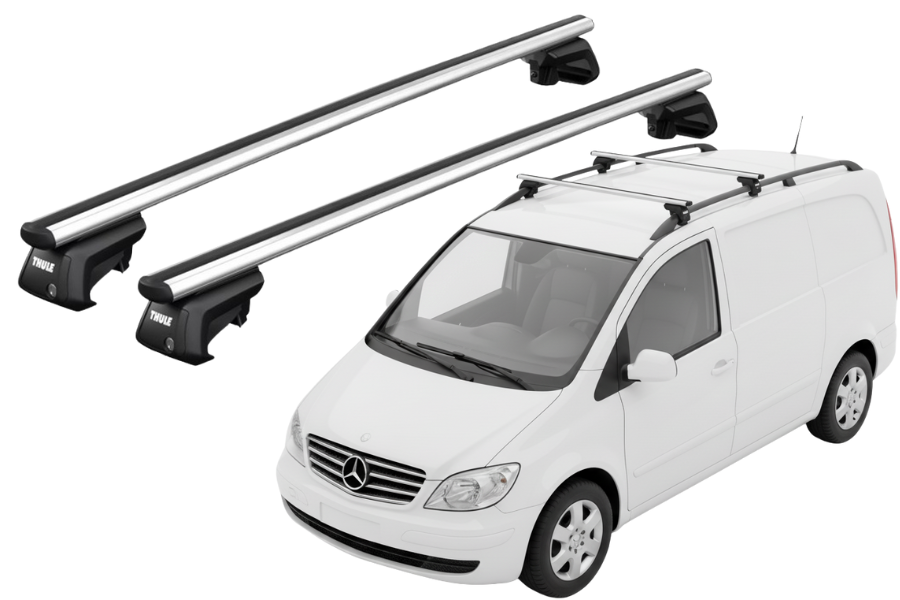 Barras THULE SmartRack XT AluBar para autos MERCEDES BENZ Vaneo 2002 a 2005