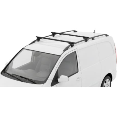 Barras THULE EVO WingBar para autos MERCEDES BENZ Vaneo 2002 a 2005 negro