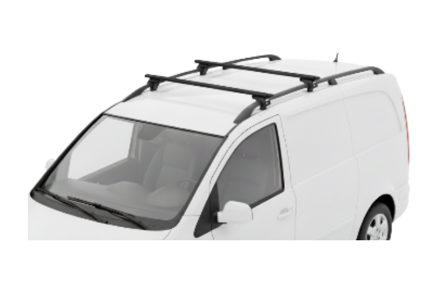Barras THULE EVO WingBar para autos MERCEDES BENZ Vaneo 2002 a 2005 negro