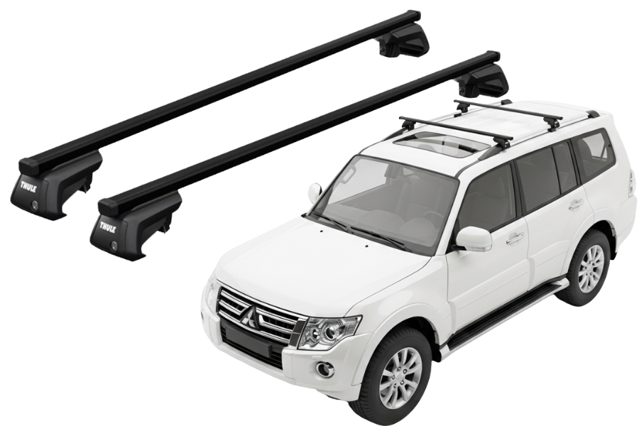 Barras THULE EVO SquareBar para autos MITSUBISHI Montero desde 2007 - 2020